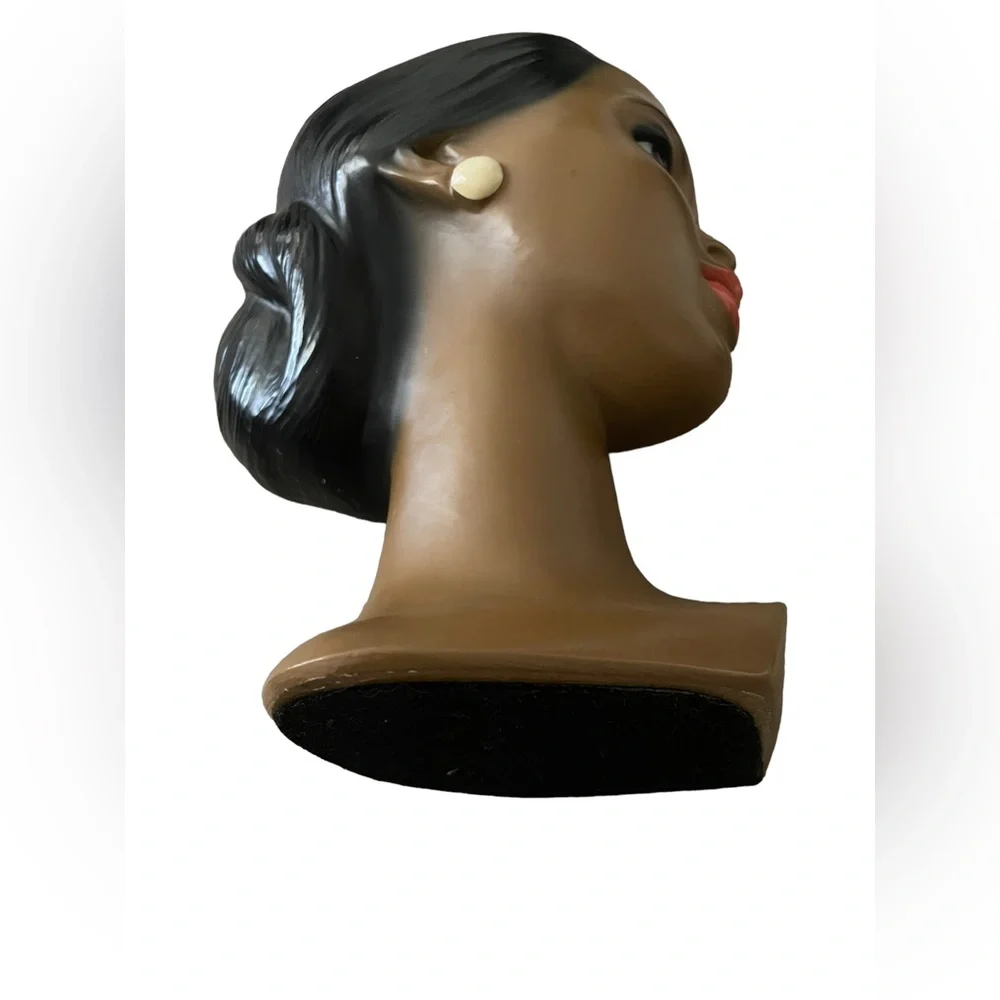 VTG Marwal Chalkware Bust Polynesian Woman - Picture 6 of 9